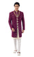 Amethyst Toned Designer Mirror Work 3 Piece Indo Western Sherwani Set-RK1218