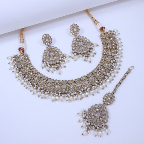 Image Title Ethereal Elegance Beaded Glass Jewelry Set-SNTDC-19