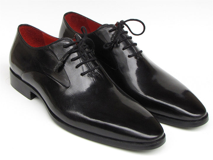 Paul Parkman Men's Black Oxfords Leather Upper and Leather Sole Shoes (Id#019) Size 13 D(M) US