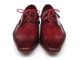 Paul Parkman Men's Ghillie Lacing Side Handsewn Dress Shoes - Burgundy Leather Upper (Id#022) Size 9-9.5 D(M) US