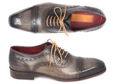 Paul Parkman Men's Captoe Oxfords Gray Shoes (ID#024-GRAY) Size 11.5 D(M) US