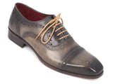 Paul Parkman Men's Captoe Oxfords Gray Shoes (ID#024-GRAY) Size 11.5 D(M) US