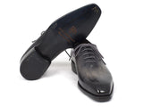 Paul Parkman Goodyear Welted Wholecut Oxfords Gray Black Hand-Painted Shoes (ID#044GRY) Size 12-12.5 D(M) US