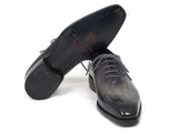 Paul Parkman Goodyear Welted Wholecut Oxfords Gray Black Hand-Painted Shoes (ID#044GRY) Size 7.5 D(M) US
