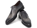 Paul Parkman Goodyear Welted Wholecut Oxfords Gray Black Hand-Painted Shoes (ID#044GRY) Size 8-8.5 D(M) US