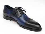 Paul Parkman Men's Leather Parliament Blue Derby Shoes (Id#046) Size 9.5-10 D(M) US