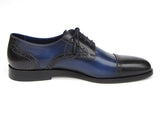 Paul Parkman Men's Leather Parliament Blue Derby Shoes (Id#046) Size 10.5-11 D(M) US