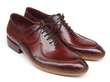 Paul Parkman Men's Side Handsewn Split-Toe Burgundy Oxfords Shoes (Id#054)