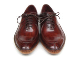 Paul Parkman Men's Side Handsewn Split-Toe Burgundy Oxfords Shoes (Id#054)