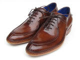 Paul Parkman Men's Side Handsewn Split-Toe Brown Oxfords Shoes (Id#054) Size 6.5-7 D(M) US