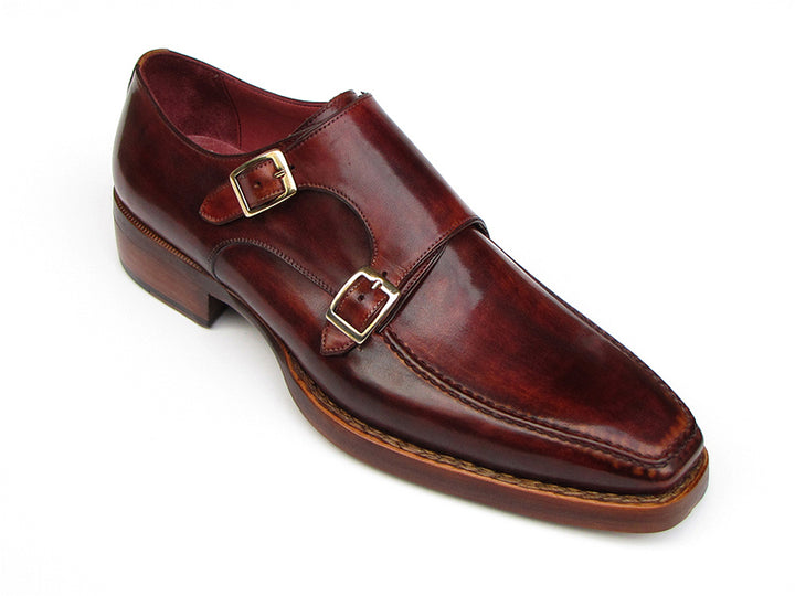 Paul Parkman Men's Double Monkstrap Goodyear Welted Shoes (Id#061) Size 6.5-7 D(M) US