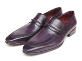 Image Title Paul Parkman Men's Purple Loafers Handmade Slip-On Shoes (Id#068)