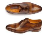 Image Title Paul Parkman Men's Captoe Oxfords Brown Leather Shoes (Id#074) Size 8-8.5 D(M) US