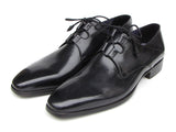 Paul Parkman Men's Ghillie Lacing Plain Toe Black Shoes (Id#076) Size 9-9.5 D(M) US