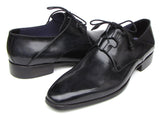 Paul Parkman Men's Ghillie Lacing Plain Toe Black Shoes (Id#076) Size 6 D(M) US