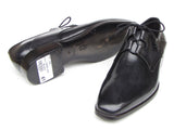 Paul Parkman Men's Ghillie Lacing Plain Toe Black Shoes (Id#076) Size 10.5-11 D(M) US