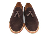 Paul Parkman Men's Tassel Loafer Brown Suede Shoes (Id#087) Size 11.5 D(M) US