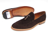 Paul Parkman Men's Tassel Loafer Brown Suede Shoes (Id#087) Size 9.5-10 D(M) US