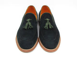 Image Title Paul Parkman Men's Tassel Loafer Green Suede Shoes (Id#087) Size 9.5-10 D(M) US