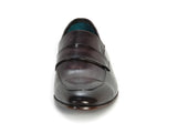 Image Title Paul Parkman Men's Loafer Black & Gray Hand-Painted Leather Shoes (Id#093) Size 6 D(M) Us