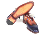 Paul Parkman Blue & Camel Wingtip Oxfords Shoes (ID#097BX11) Size 8-8.5 D(M) US