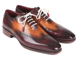 Image Title Paul Parkman Bordeaux & Camel Wingtip Oxfords Shoes (ID#097BY30) Size 6 D(M) US