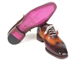 Image Title Paul Parkman Bordeaux & Camel Wingtip Oxfords Shoes (ID#097BY30) Size 12-12.5 D(M) US