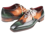 Image Title Paul Parkman Green & Camel Wingtip Oxfords Shoes (ID#097GV22) Size 6.5-7 D(M) US