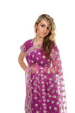 Dazzling Butterfly Pink Fancy Net Sari-SNT10308
