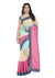 Lovely pink & Blue silk Organza Silk Saree