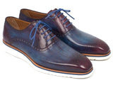 Image Title Paul Parkman Smart Casual Men Blue & Purple Oxford Shoes (ID#184SNK-BLU) Size 11.5 D(M) US