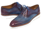 Image Title Paul Parkman Smart Casual Men Blue & Purple Oxford Shoes (ID#184SNK-BLU)
