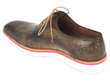 Paul Parkman Smart Casual Men Army Green Oxford Shoes (ID#184SNK-GRN)