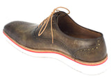 Paul Parkman Smart Casual Men Army Green Oxford Shoes (ID#184SNK-GRN) Size 12-12.5 D(M) US