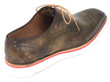 Image Title Paul Parkman Smart Casual Men Army Green Oxford Shoes (ID#184SNK-GRN) Size 8-8.5 D(M) US