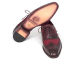 Image Title Paul Parkman Suede & Calfskin Men's Wingtip Oxfords Bordeaux Shoes (ID#228BRDSD) Size 9.5-10 D(M) US