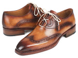 Paul Parkman Goodyear Welted Ghillie Lacing Wingtip Brogues Shoes (ID#2955-CML) Size 8-8.5 D(M) US