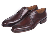 Paul Parkman Brown & Bordeaux Leather Apron Derby Shoes (ID#33BRD92) Size 9.5-10 D(M) US