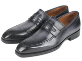 Paul Parkman Gray Burnished Goodyear Welted Loafers Shoes (ID#37LFGRY)