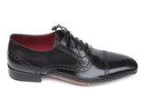Image Title Paul Parkman Men's Captoe Oxfords Black Shoes (Id#5032)