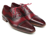 Image Title Paul Parkman Men's Side Handsewn Captoe Oxfords Red/Bordeaux Shoes (Id#5032) Size 8-8.5 D(M) US