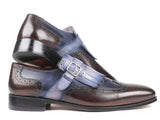 Image Title Paul Parkman Kiltie Monkstraps Blue & Brown Shoes (ID#52SL79) Size 6.5-7 D(M) US