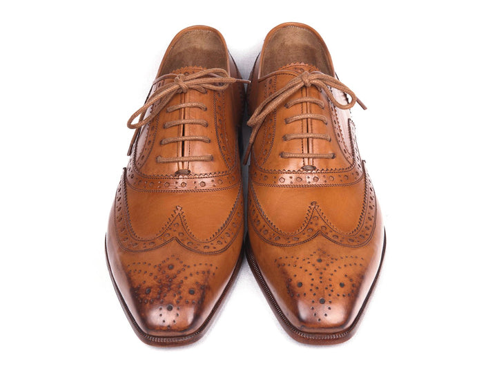Paul Parkman Wingtip Oxfords Cognac Shoes (ID#5447-CGN) Size 9.5-10 D(M) US