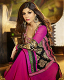 Gorgeous Long Rani Pink Anarkali Gown by Shilpa Shetty (6005)