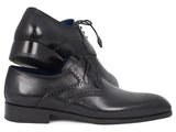 Paul Parkman Men's Black Medallion Toe Derby Shoes (ID#6584-BLK) Size 13 D(M) US