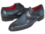 Paul Parkman Men's Navy & Blue Medallion Toe Derby Shoes (ID#6584-NAVY) Size 8-8.5 D(M) US