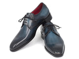 Paul Parkman Men's Navy & Blue Medallion Toe Derby Shoes (ID#6584-NAVY) Size 9.5-10 D(M) US