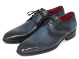 Image Title Paul Parkman Men's Navy & Blue Medallion Toe Derby Shoes (ID#6584-NAVY)