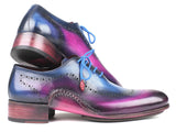 Image Title Paul Parkman Opanka Construction Blue & Purple Oxfords Shoes (ID#726-BLU-PUR) Size 13 D(M) US