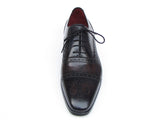 Image Title Paul Parkman Men's Captoe Oxfords Bronze & Black Shoes (Id#77U844) Size 11.5 D(M) US